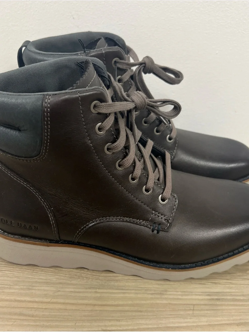 Cole Haan Grand Woodbury Waterproof Hiking Boots Gray Men's Size 7 C39294 NWOB